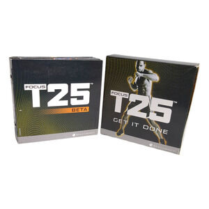 Focus T25 Get It Done 9 DVD Set Alpha + Beta Beachbody Pre Owned Very Good